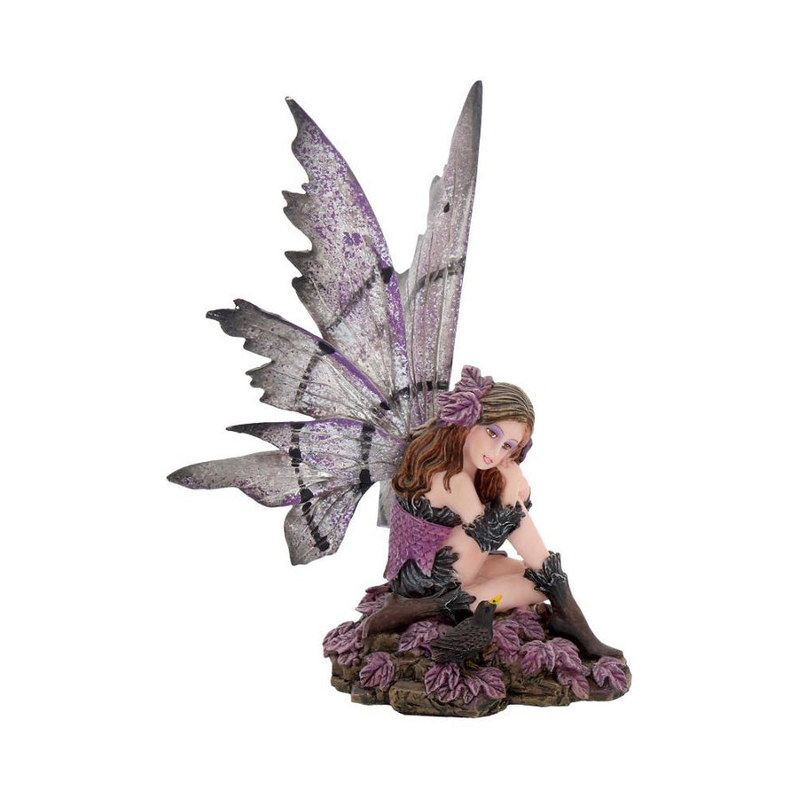 Heather 15cm Dark Fairy and Raven Figurine NEM3209