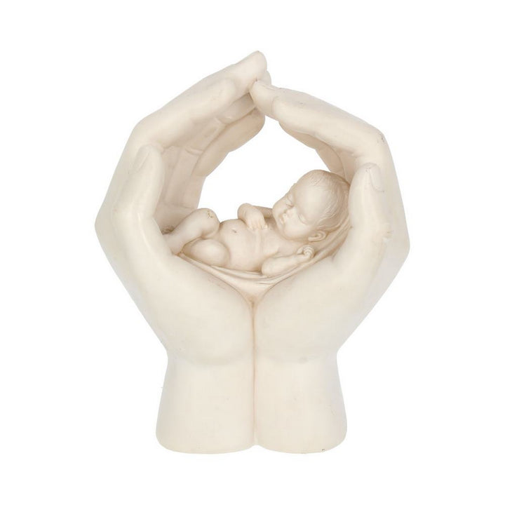 Large Shelter 17.5cm Baby in Cradled Hand Figurine NEM3701