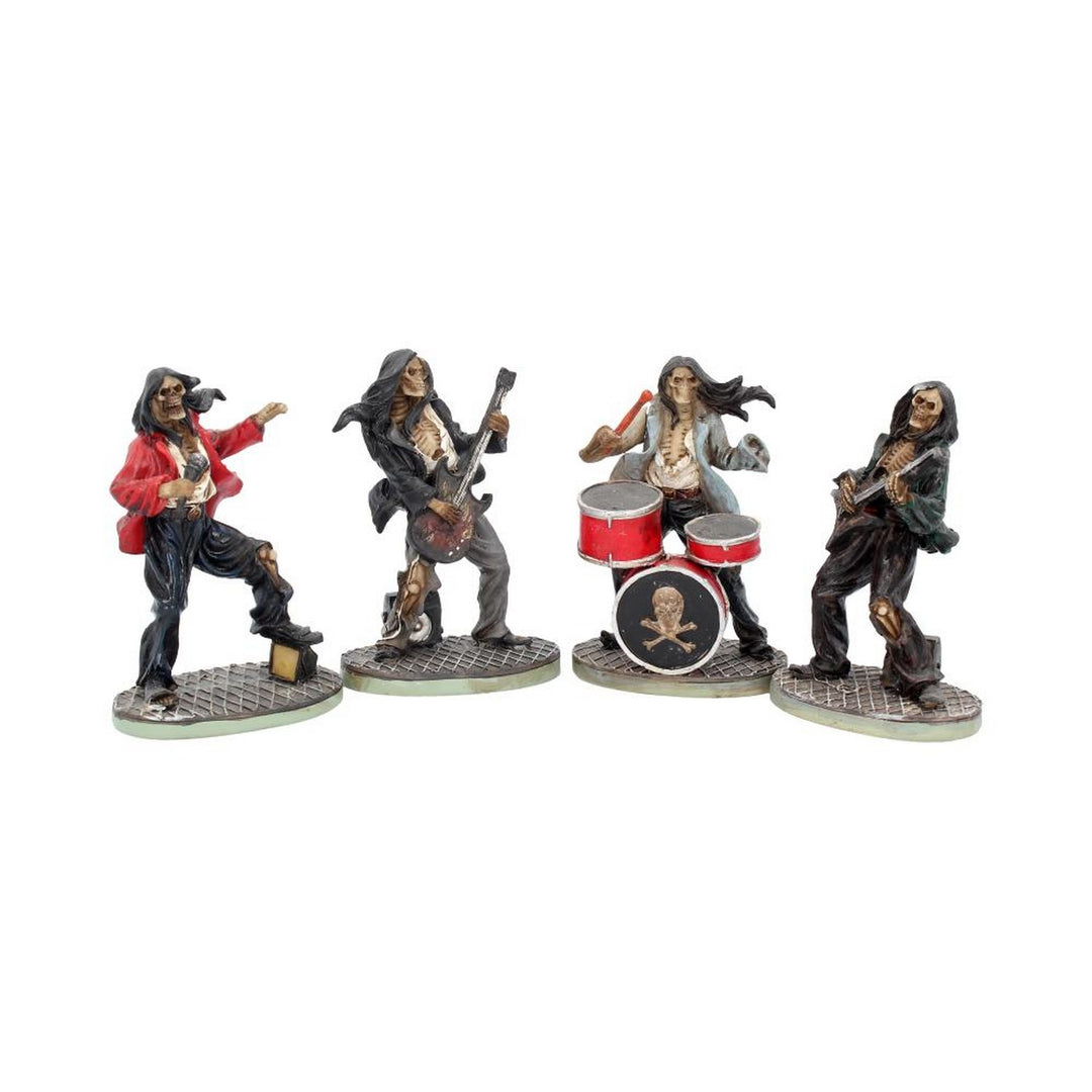 One Hell of a Band Figurine Set Drummer Bassist Guitarist Vocalist Ornament Set NEM3962