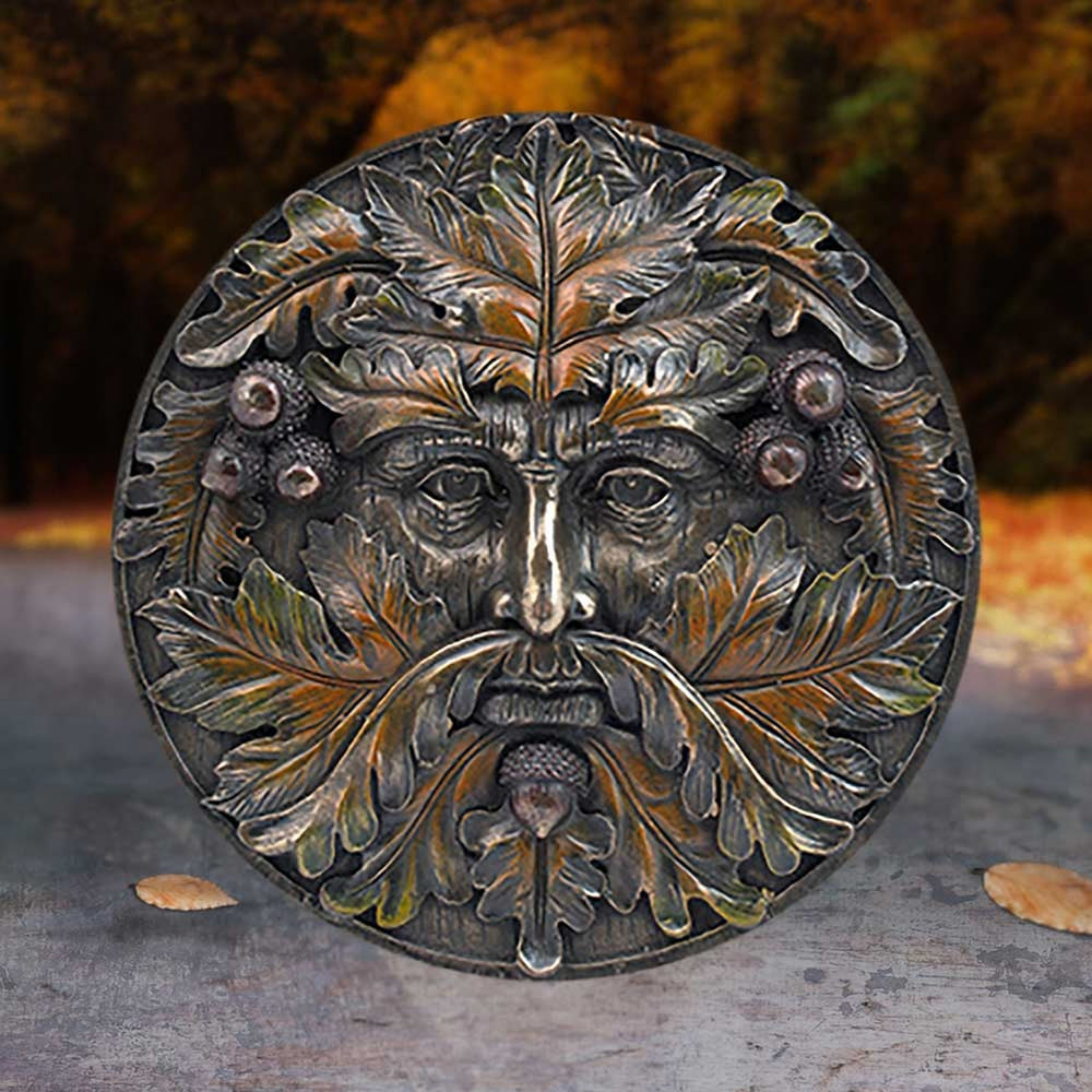Bronzed Autumn Equinox Tree Spirit Wall Plaque NEM4104