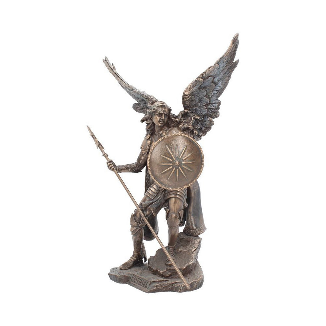 Bronzed Archangel Raphael Religious Warrior 35cm NEM4426