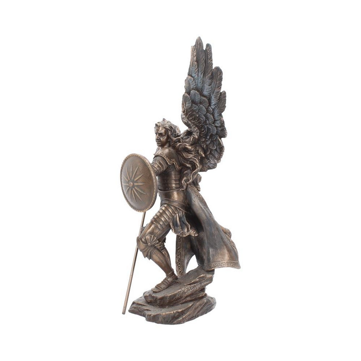 Bronzed Archangel Raphael Religious Warrior 35cm NEM4426
