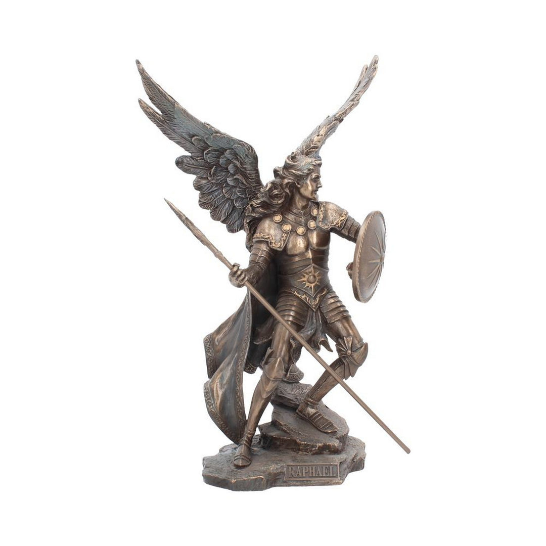 Bronzed Archangel Raphael Religious Warrior 35cm NEM4426
