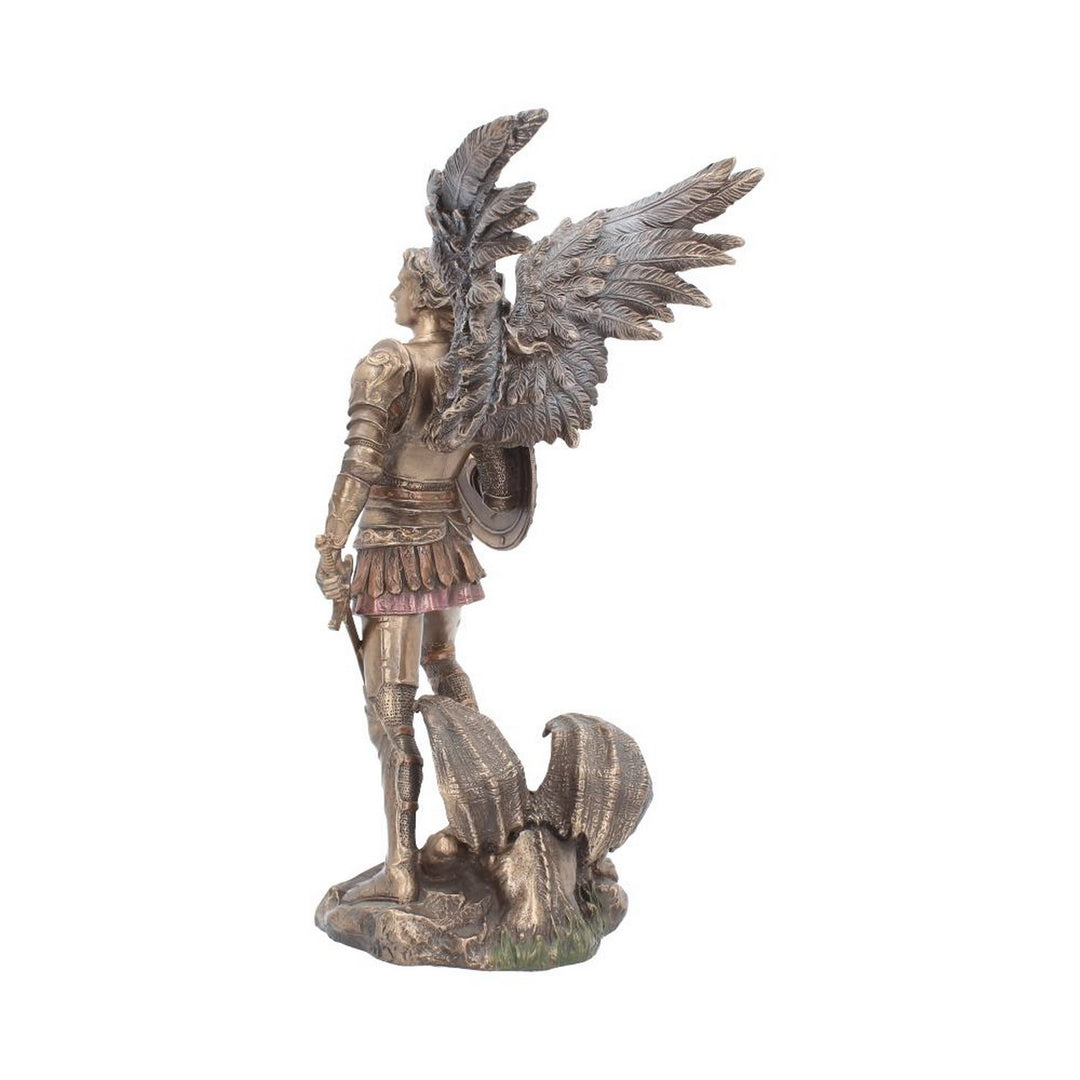 Bronzed Archangel Michael Religious Figurine 33cm NEM4429