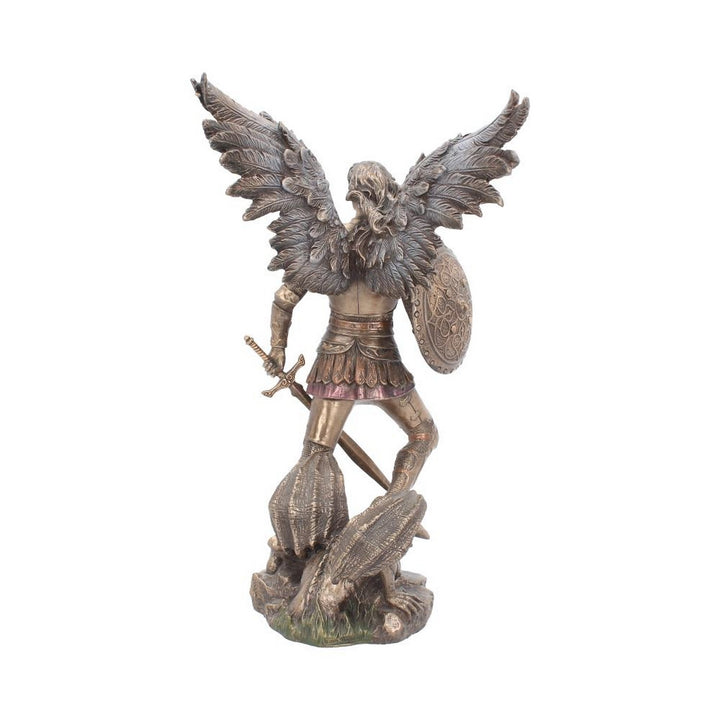 Bronzed Archangel Michael Religious Figurine 33cm NEM4429