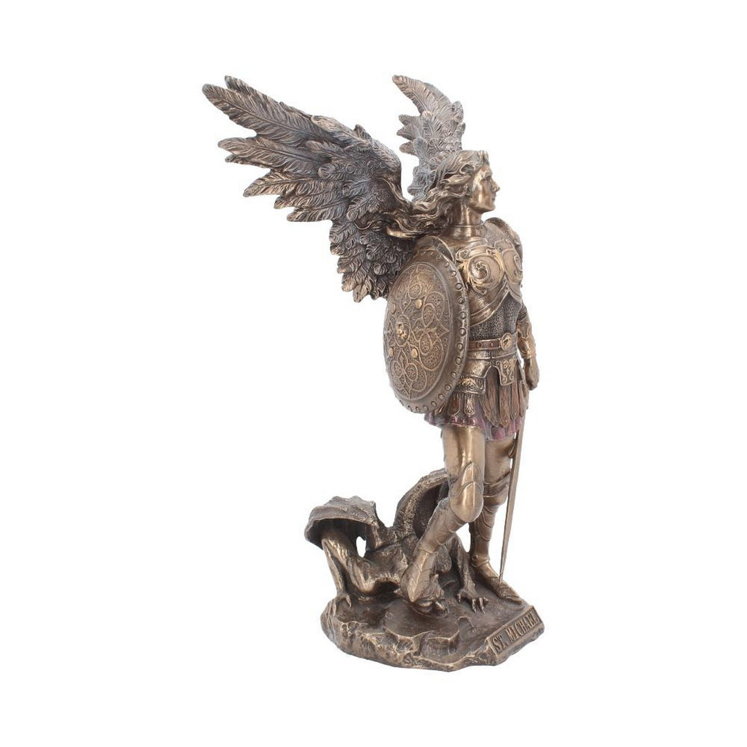 Bronzed Archangel Michael Religious Figurine 33cm NEM4429