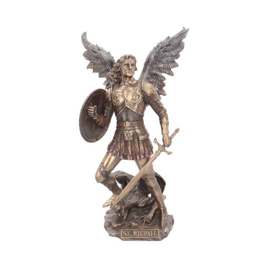 Bronzed Archangel Michael Religious Figurine 33cm NEM4429