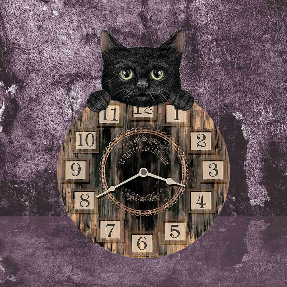 Kitten Tickin' Cat Pendulum Clock NEM6050