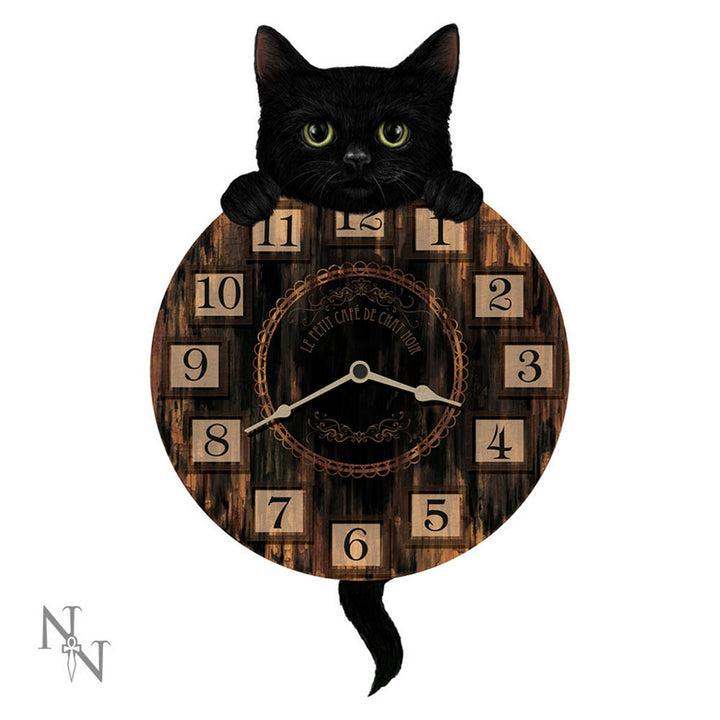 Kitten Tickin' Cat Pendulum Clock NEM6050