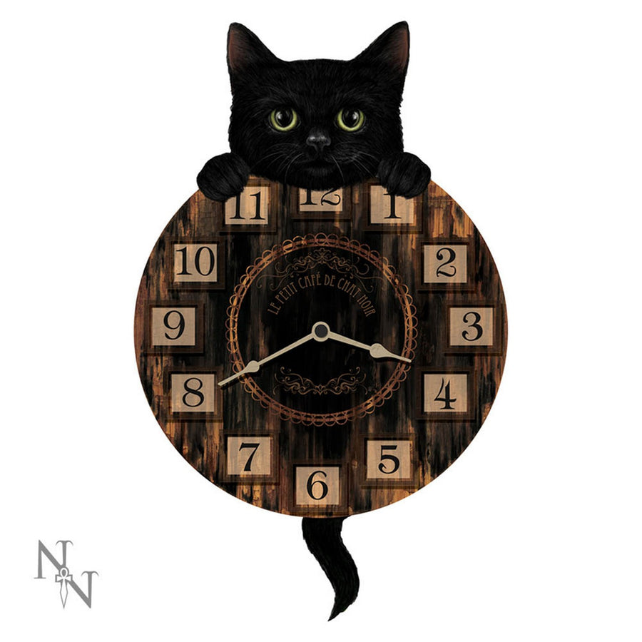 Kitten Tickin' Cat Pendulum Clock NEM6050