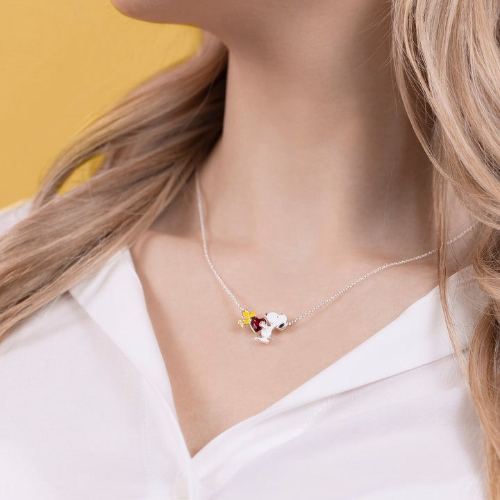 Peanuts Snoopy Necklace NF00747SRPL-18.PH