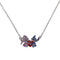 Disney Brass Slv Plt 18" Stitch And Angel Enamel Heart Necklace NF00777SRUL-18.PH