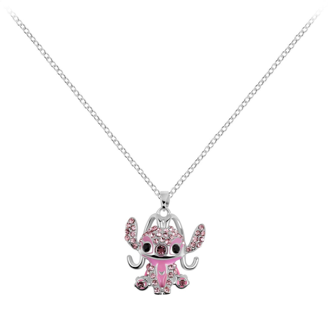 Disney Stitch Angel Cyrstal Pendant Necklace NF00891SRML-16.PH