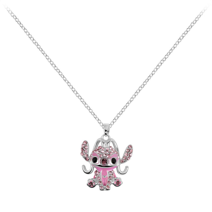 Disney Stitch Angel Cyrstal Pendant Necklace NF00891SRML-16.PH