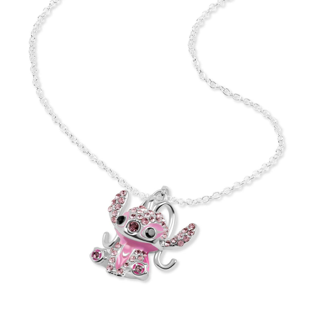 Disney Stitch Angel Cyrstal Pendant Necklace NF00891SRML-16.PH