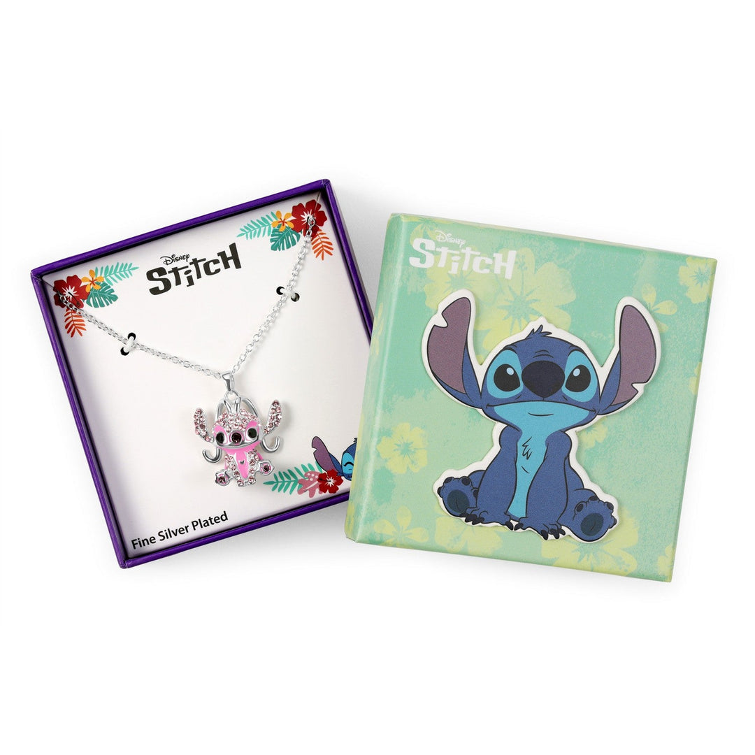 Disney Stitch Angel Cyrstal Pendant Necklace NF00891SRML-16.PH