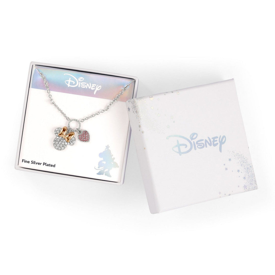 Disney Mickey & Minnie With Stones Necklace NF00926TRML-16.PH