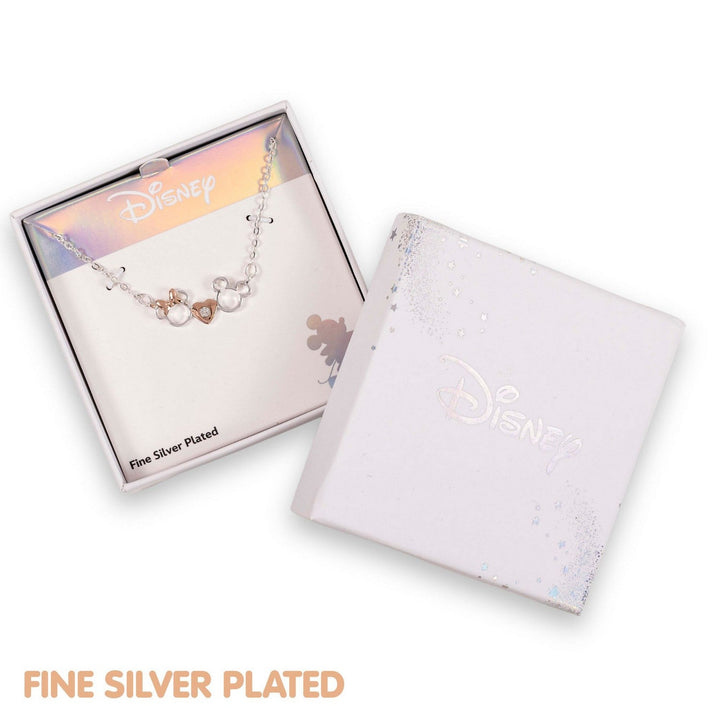 Disney Mickey & Minnie With Stone Necklace NF00937TRWL-18.PH
