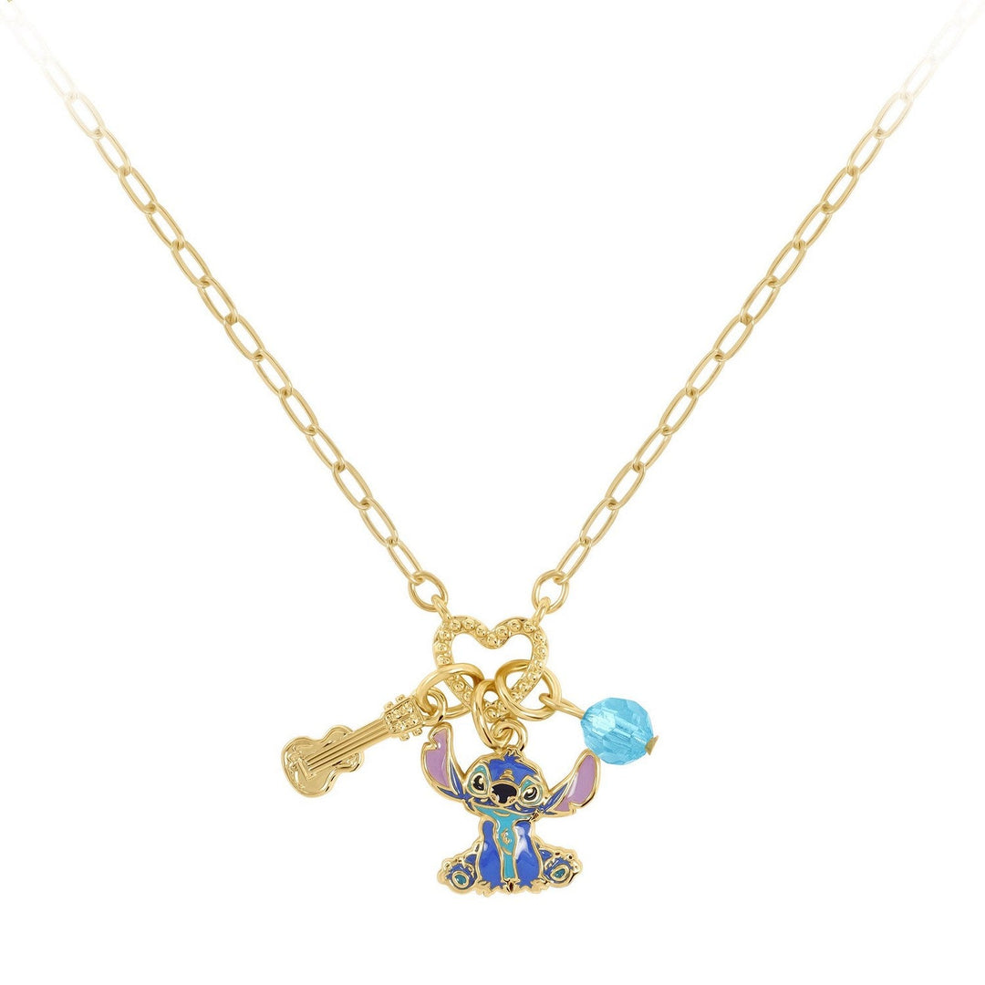 Disney Stitch Charm With Stones Necklace NF00940YRDL-16.PH