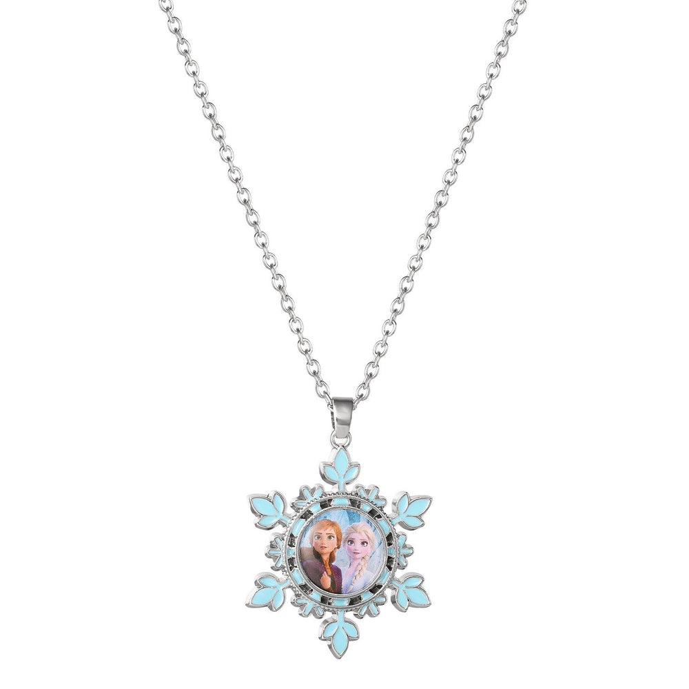 Disney Frozen Ana & Elsa Snowflake Multicoloured Enamel 16" Neckalce NH00830RL-16 PH
