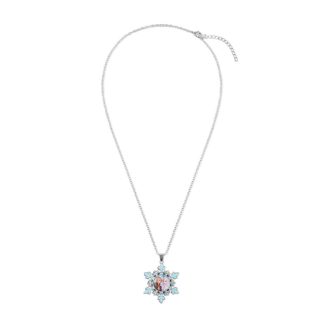 Disney Frozen Ana & Elsa Snowflake Multicoloured Enamel 16" Neckalce NH00830RL-16.PH