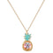 Disney Stitch Floating Crystals In Pineapple Pendant Necklace NH00923YRKL-16.PH