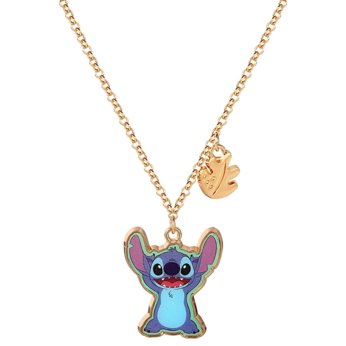Disney Stitch Purple, Blue And Gold Enamel Costume Necklace NH00924YL-16.PH