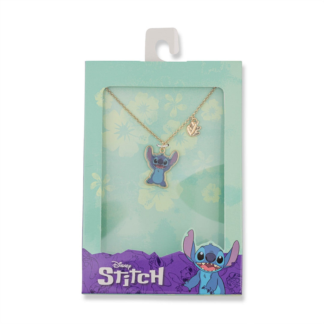 Disney Stitch Purple, Blue And Gold Enamel Costume Necklace NH00924YL-16.PH