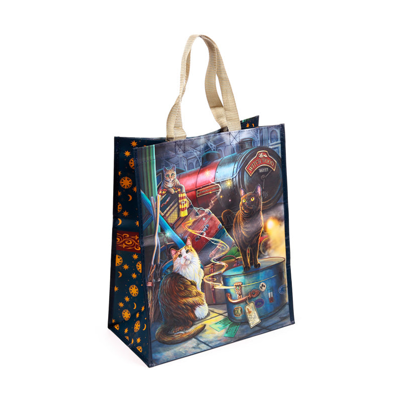 Lisa Parker Witchwood Express Cat Reusable Shopping Bag NWBAG105