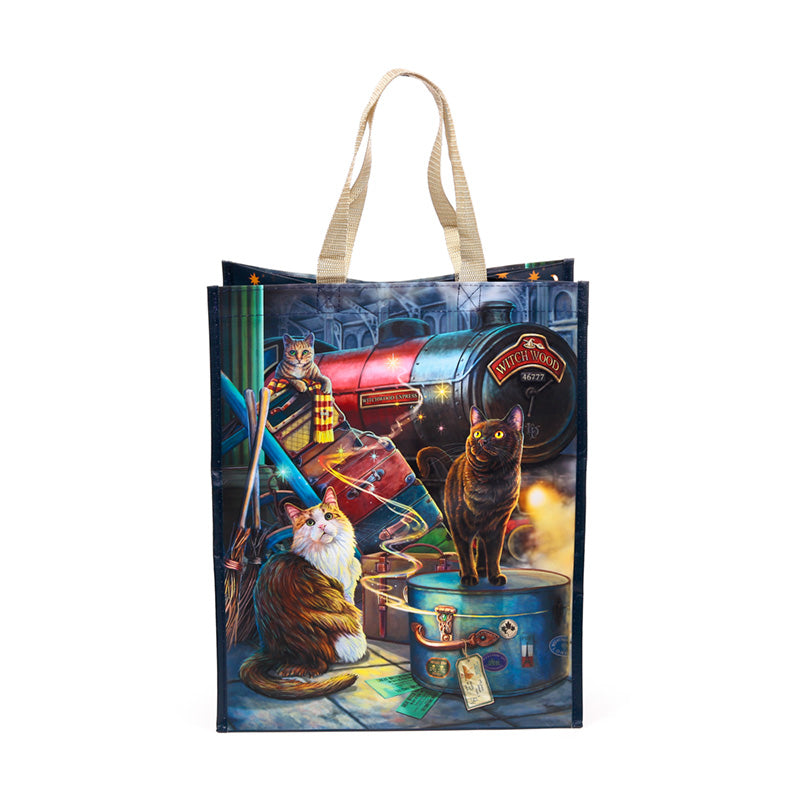Lisa Parker Witchwood Express Cat Reusable Shopping Bag NWBAG105
