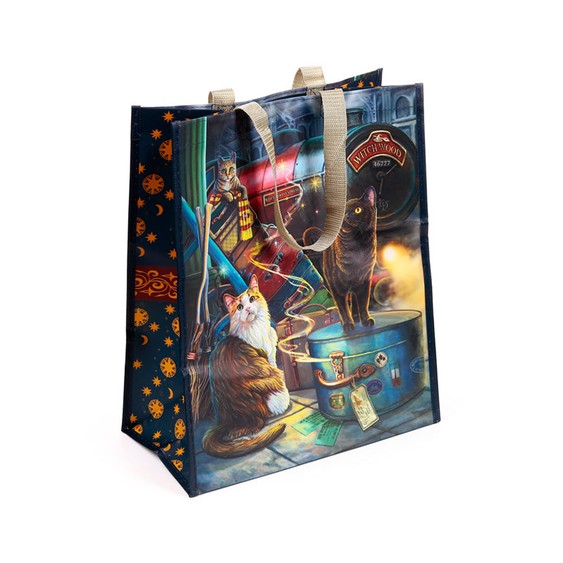 Lisa Parker Witchwood Express Cat Reusable Shopping Bag NWBAG105