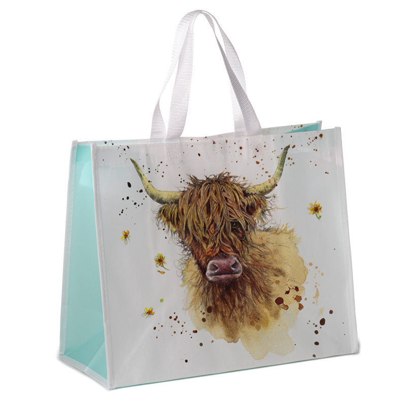 Jan Pashley Highland Coo Cow Reusable Shopping Bag NWBAG83