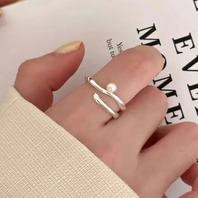 Natural Freshwater Pearl Ring Irregular Design