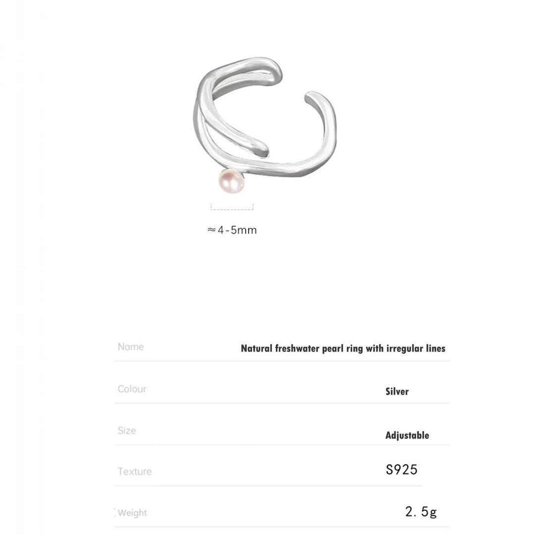 Natural Freshwater Pearl Ring Irregular Design