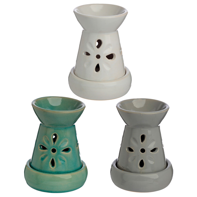 Eden Ceramic Oil & Wax Melt Burner with Flower Cut-out OB320