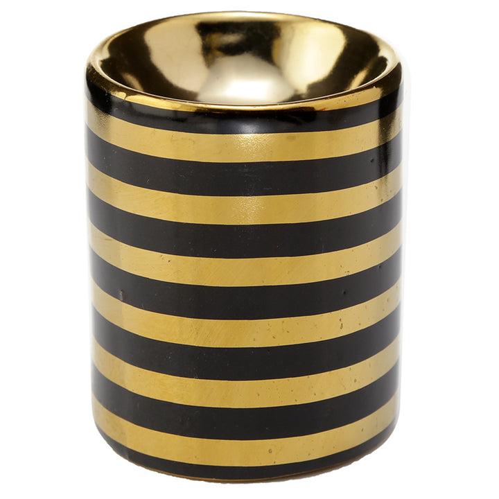 Eden Metallic Gold Stripe Ceramic Mini Oil Burner OB339