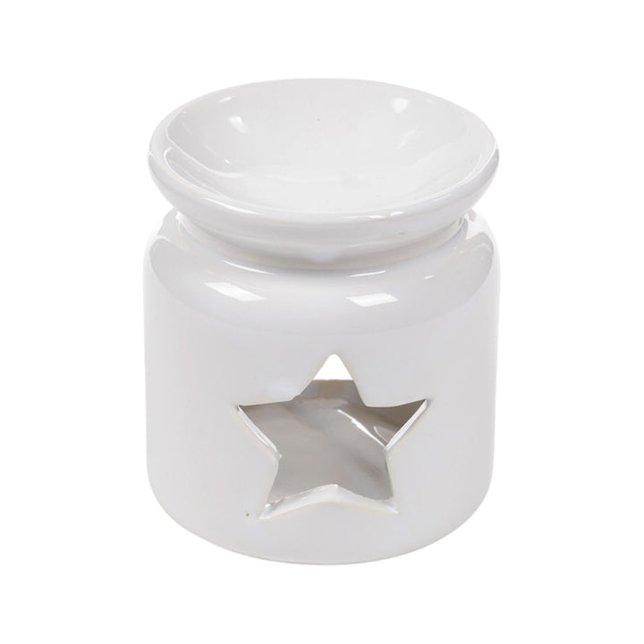 Eden Ceramic Star Cutout White Oil Burner OB355
