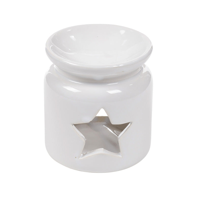 Eden Ceramic Star Cutout White Oil Burner OB355