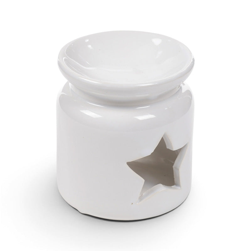 Eden Ceramic Star Cutout White Oil Burner OB355