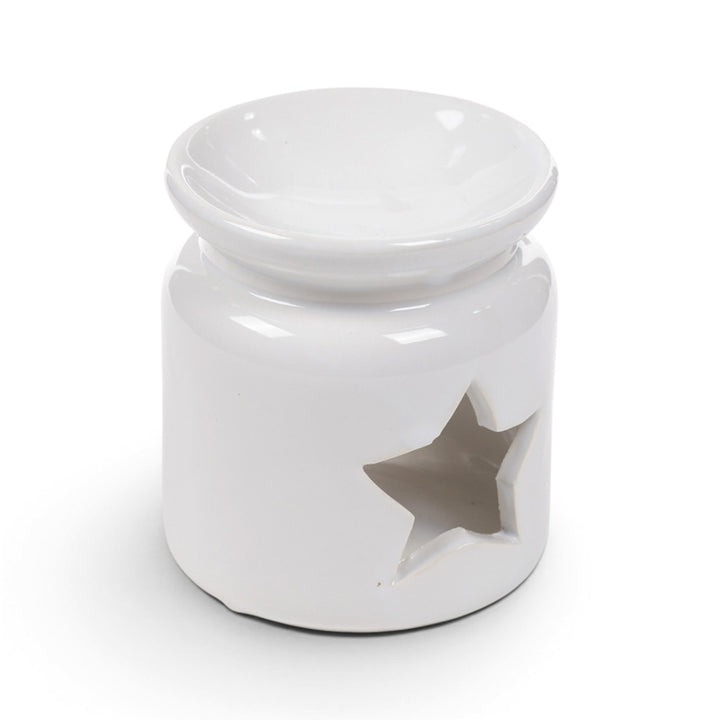 Eden Ceramic Star Cutout White Oil Burner OB355