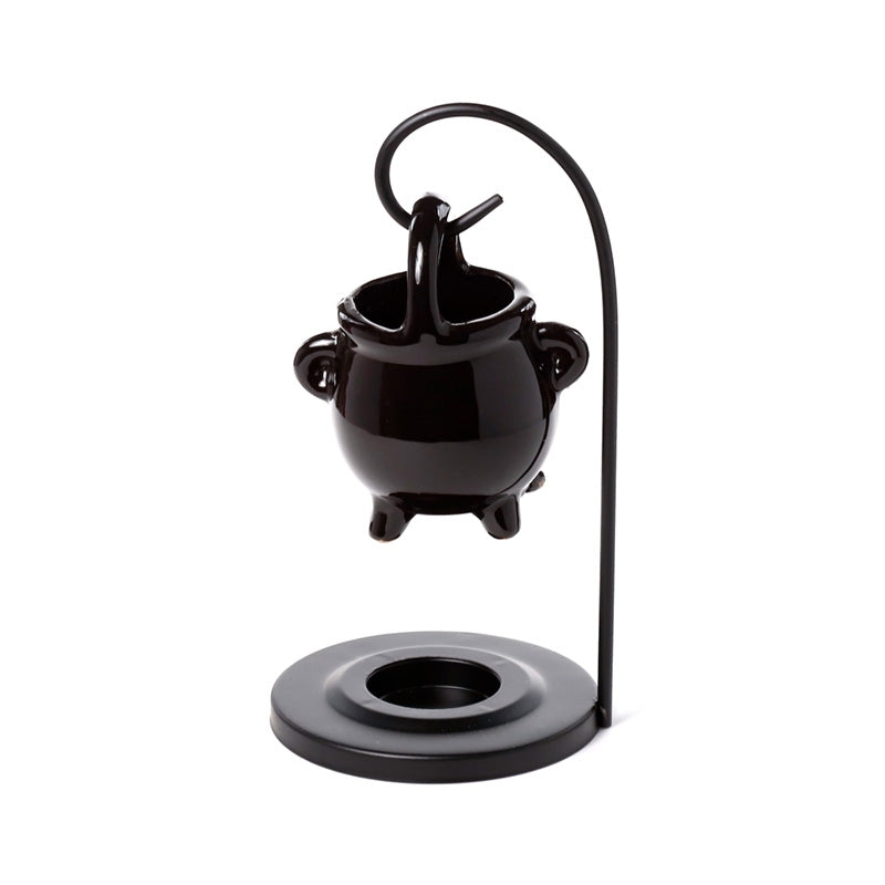 Black Cauldron Hanging Oil Burner with Stand OB411
