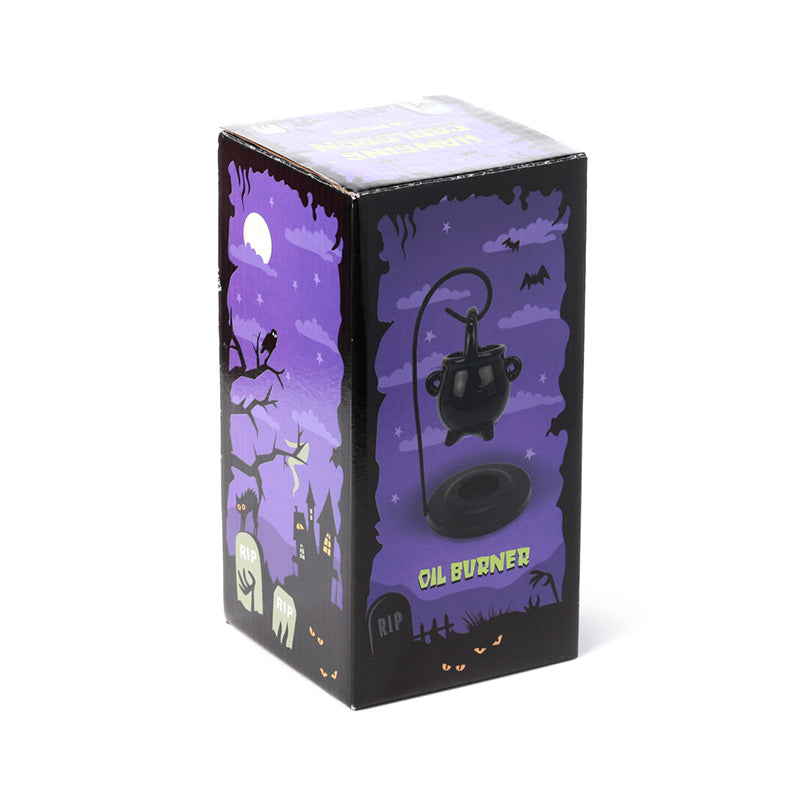 Black Cauldron Hanging Oil Burner with Stand OB411