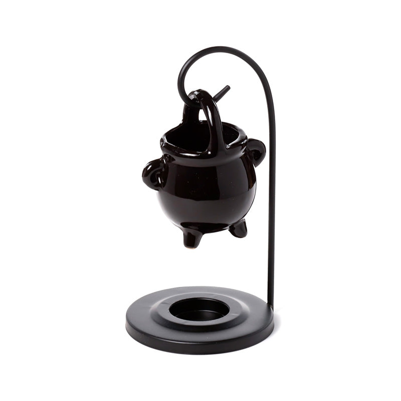 Black Cauldron Hanging Oil Burner with Stand OB411