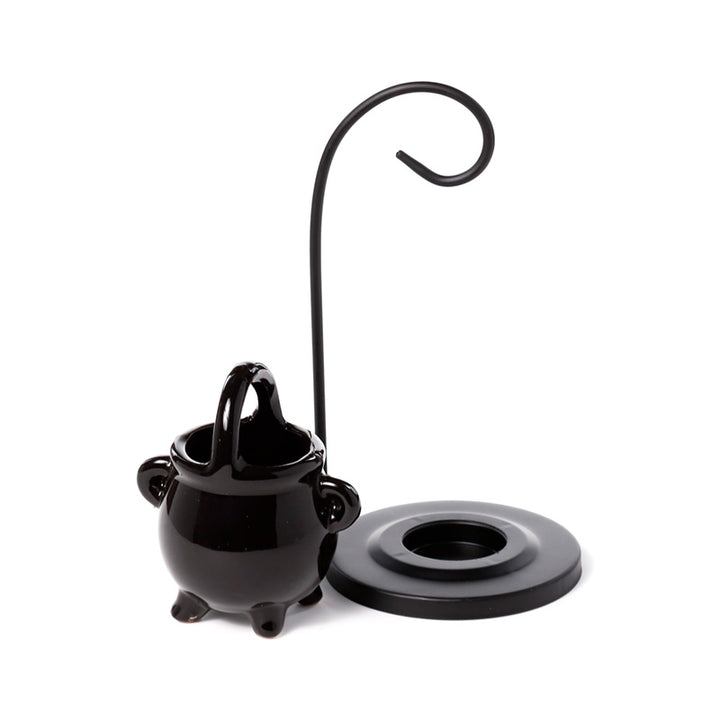 Black Cauldron Hanging Oil Burner with Stand OB411
