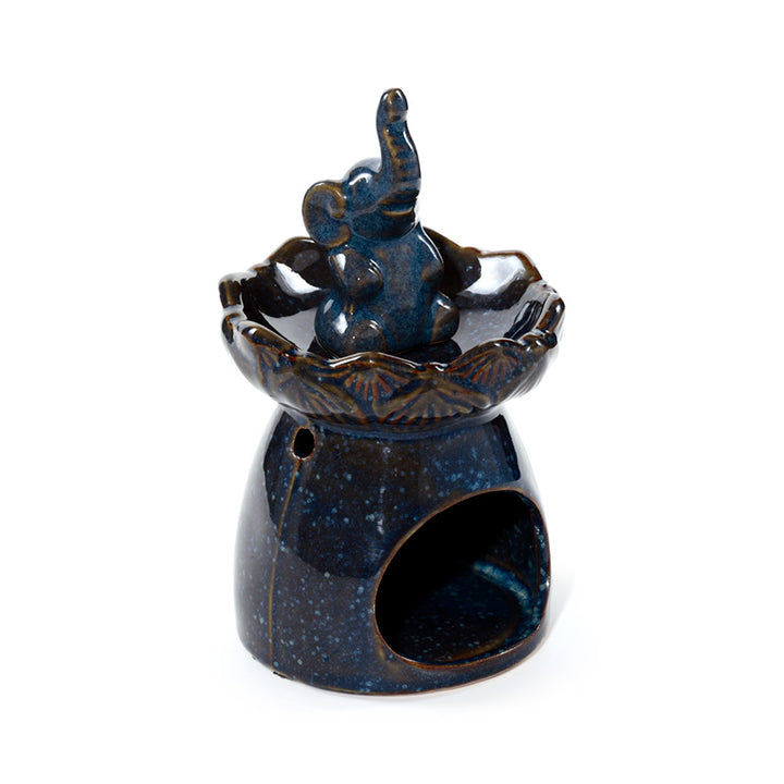 Eden Elephant Lotus Flower Dish Oil Burner OB418