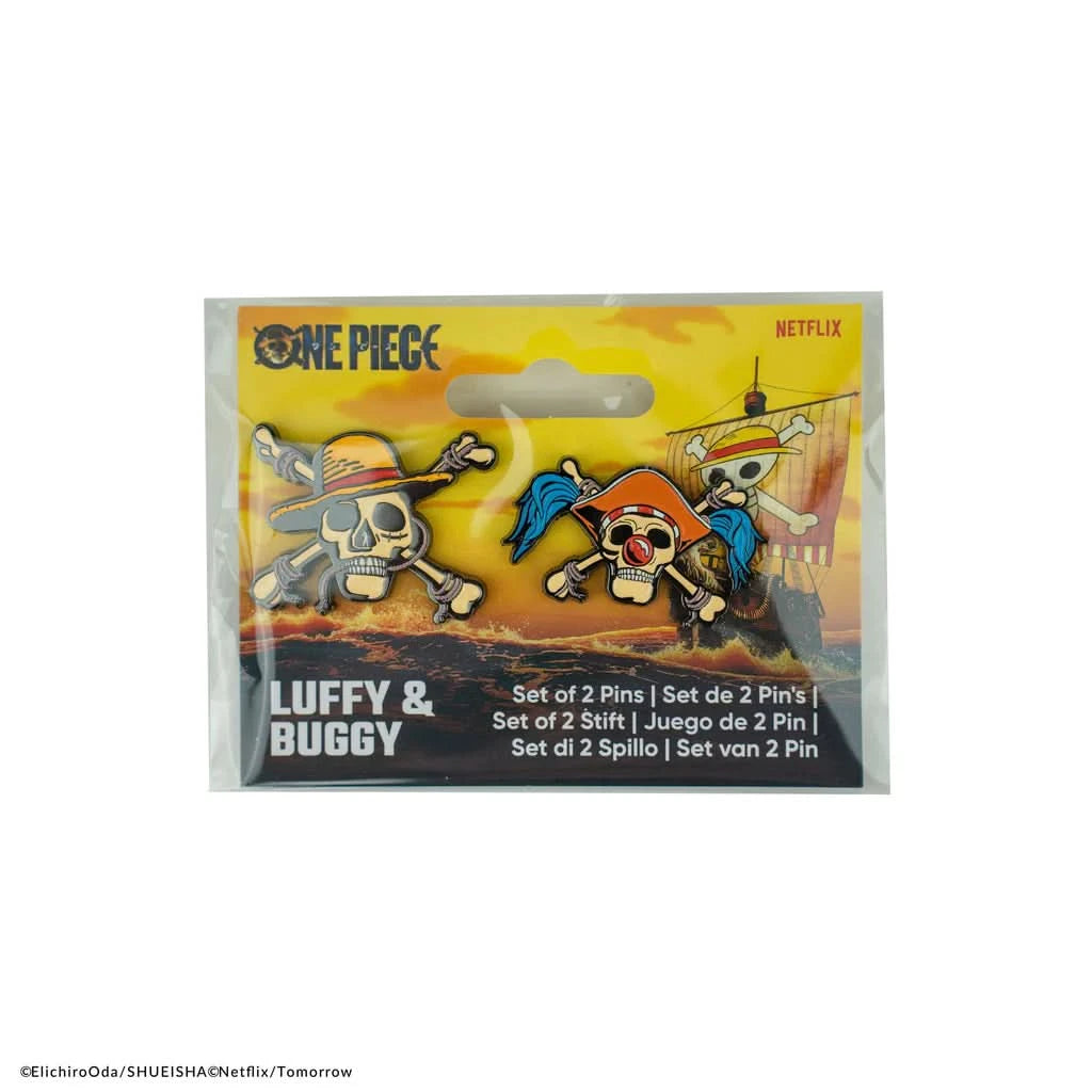 One Piece Pin Set Of 2 Luffy & Buggy CR3292
