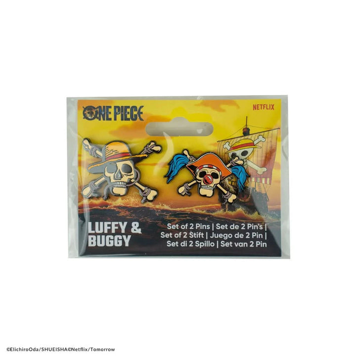 One Piece Pin Set Of 2 Luffy & Buggy CR3292