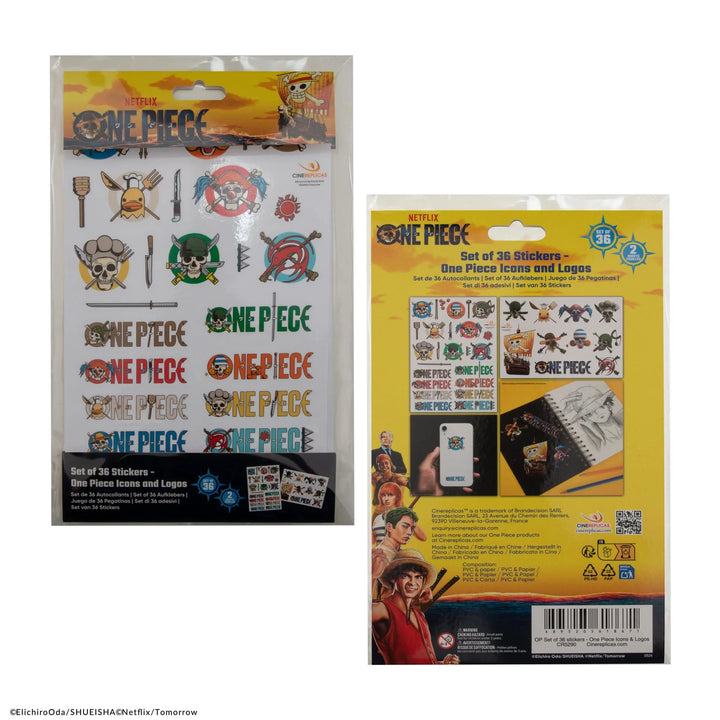One Piece Set Of 36 One Piece Icons And Logos Stickers CR5290