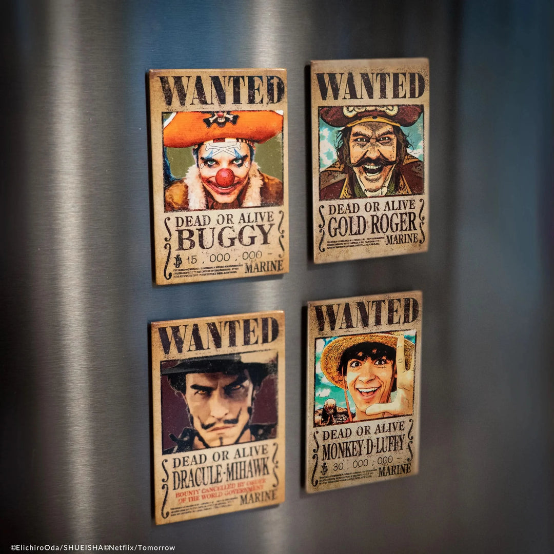 One Piece Set Of 4 One Piece Wanted Magnets CR3290