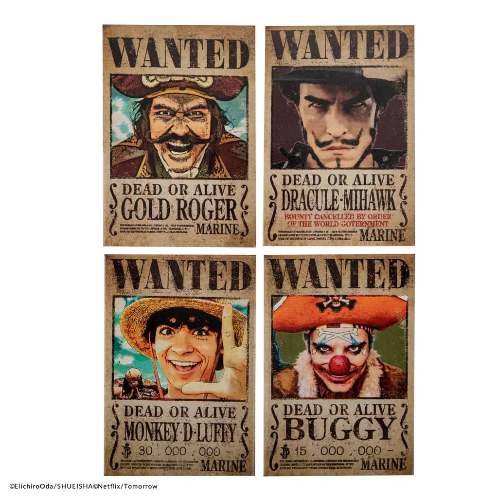 One Piece Set Of 4 One Piece Wanted Magnets CR3290